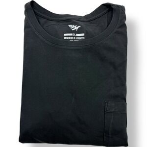 Paper Planes Black Short Sleeve T-Shirt‎ w/ Chest Pocket Men's Size 3XL NWT
